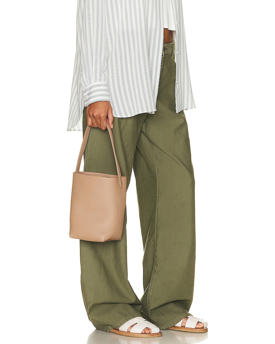 The Row Small North South Park Tote In Dark Taupe Fwrd