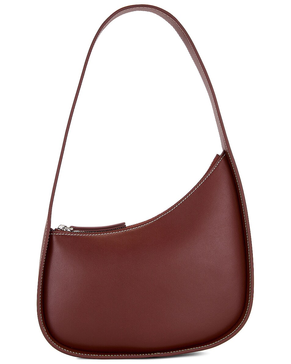 The Row Half Moon Bag In Cherry Wood PLD FWRD