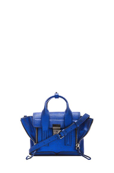 3 1 Phillip Lim Mini Pashli Satchel In Electric Blue Gunmetal FWRD