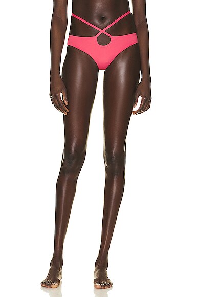 Christopher Esber Looped Tie Bikini Bottom In Hillier Pink FWRD