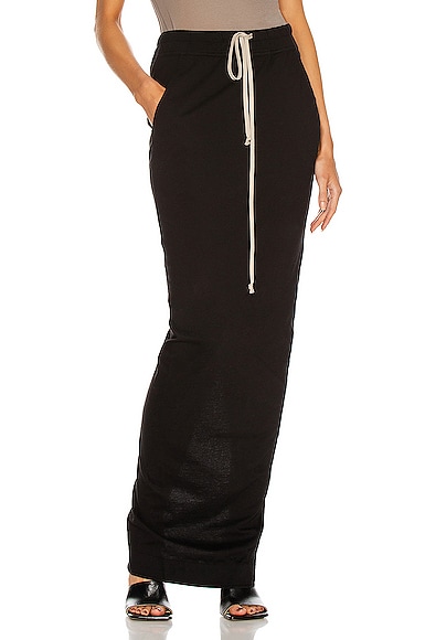 Drkshdw By Rick Owens Pull On Pillar Skirt In Black Fwrd