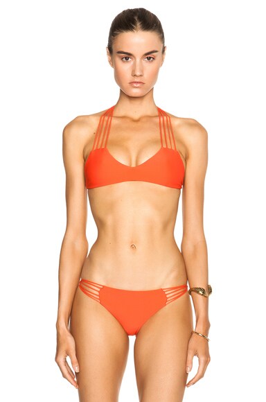 Mikoh Banyans Bikini Top In Persimmon Fwrd