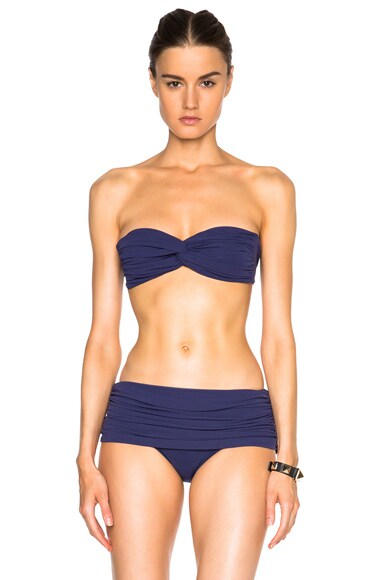 Norma Kamali Johnny D Bikini Top In Midnight Fwrd