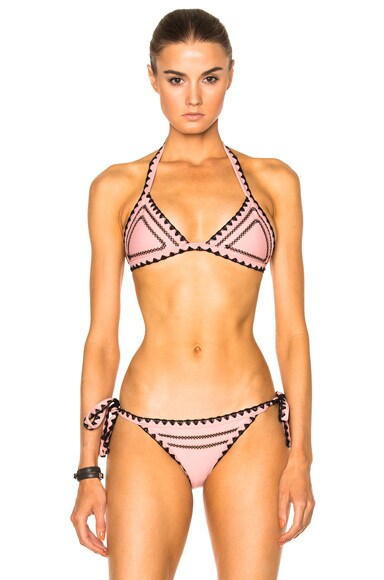 Same Swim Catch Bikini Top In Rose Fwrd