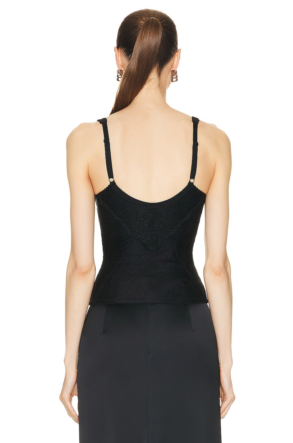 Balenciaga Lingerie Top In Black FWRD