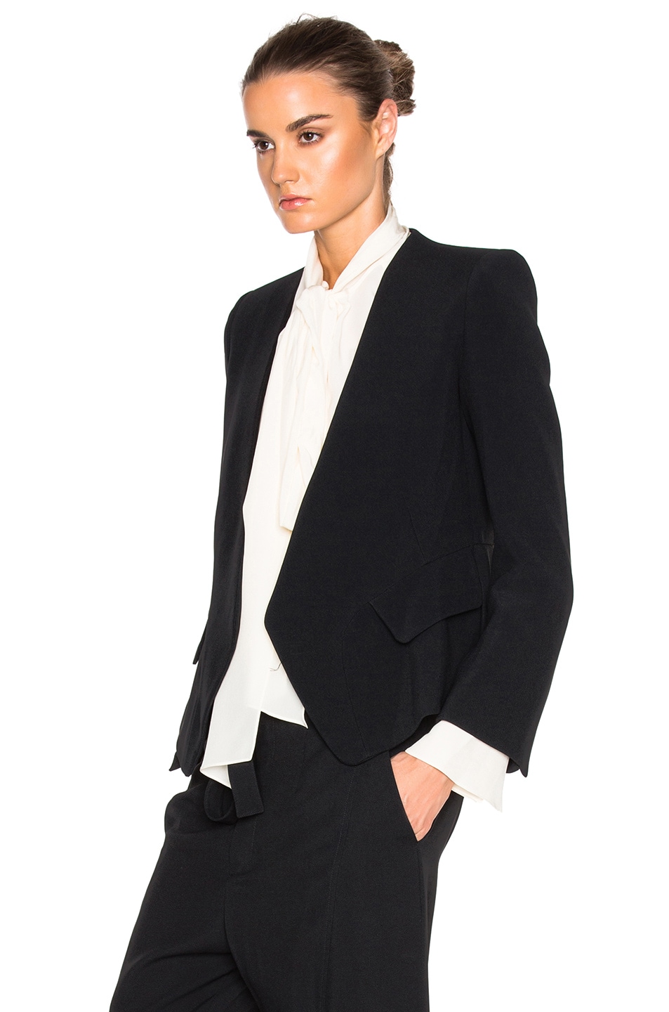 图象2 chloe crepe sable blazer black