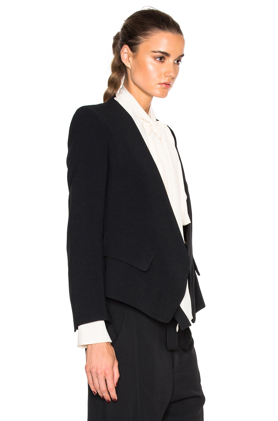 图象3 chloe crepe sable blazer black