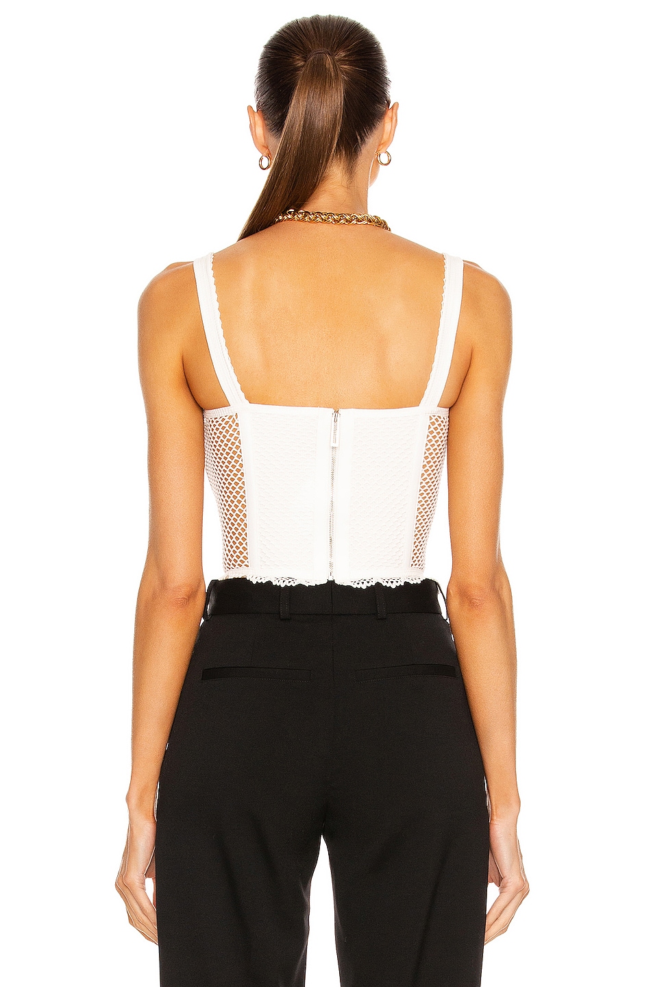 Dion Lee Net Lace Suspended Corset In Ivory FWRD