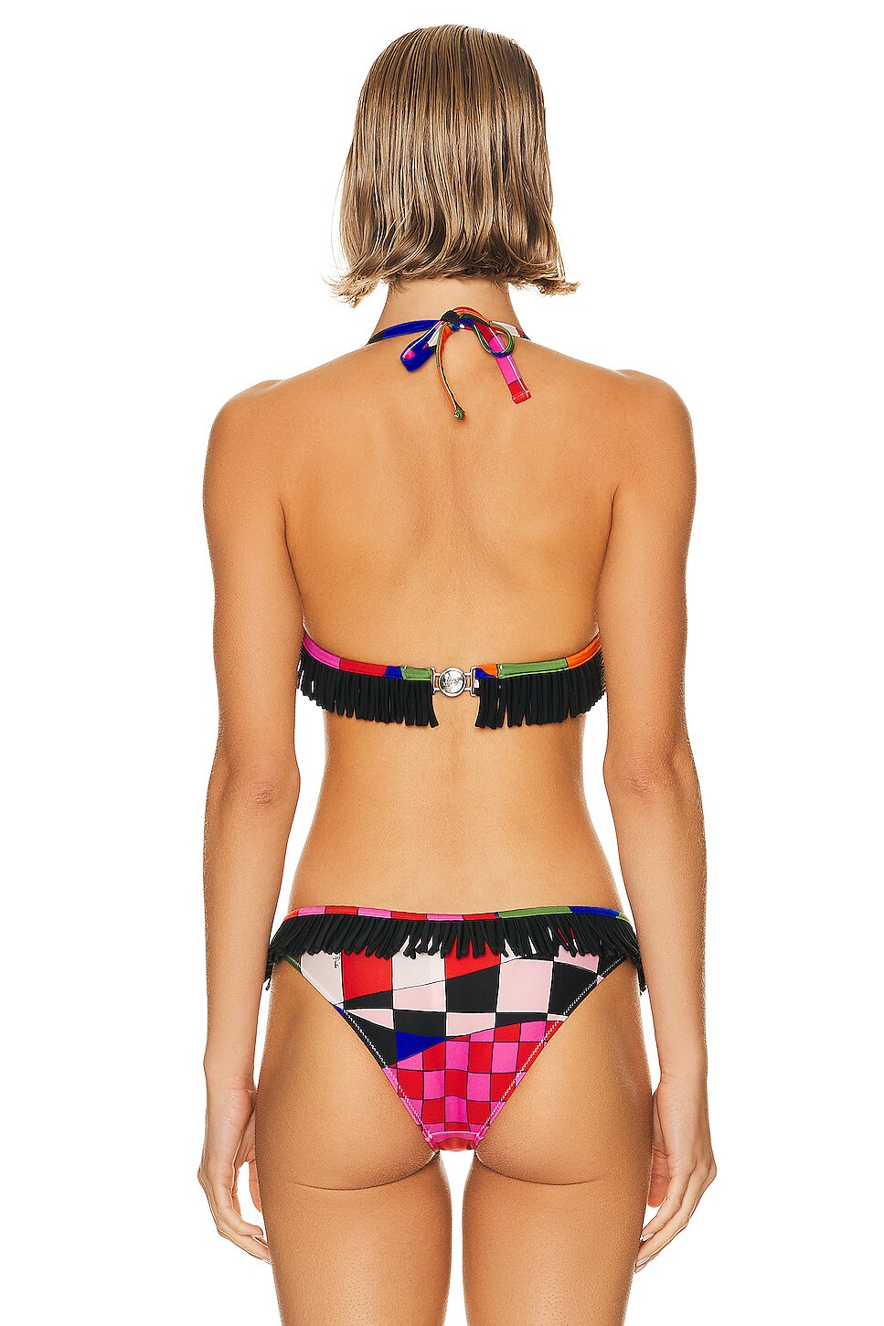 Emilio Pucci Lycra Bikini Bra In Blue Fuchsia In Blu Fuxia FWRD