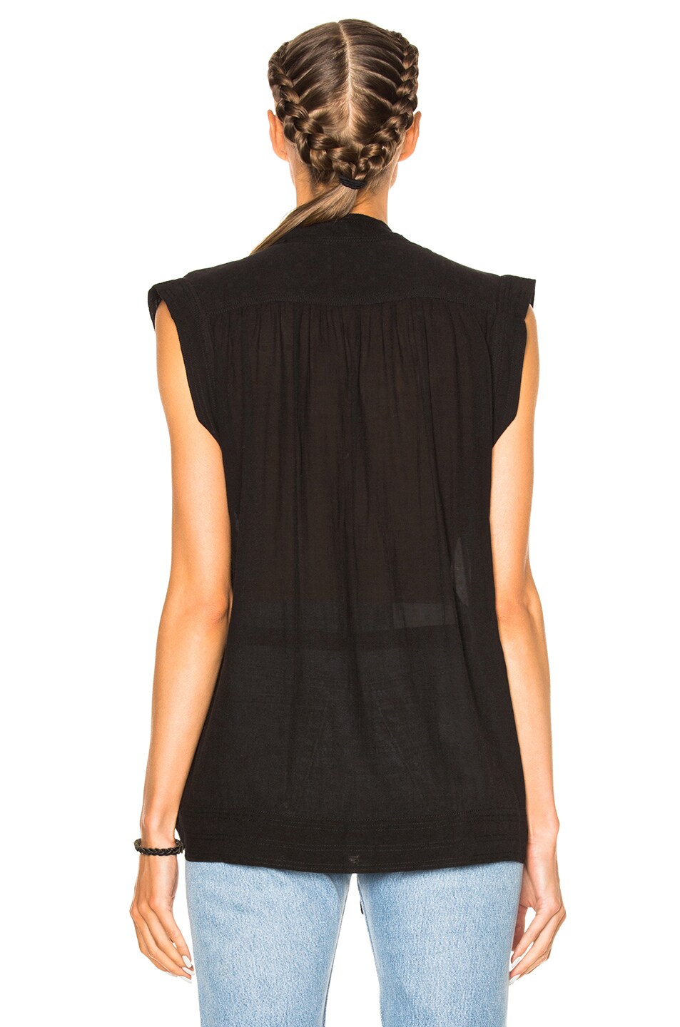 Isabel Marant Etoile Kenny City Flou Top In Black Fwrd