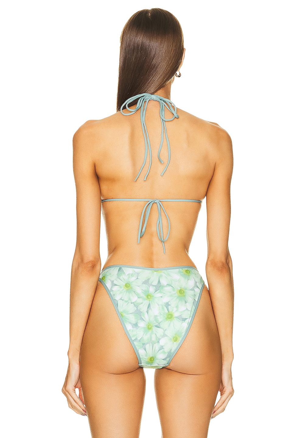 Heavy Manners Double String Bikini Top In Miss Saint Kitts Fwrd