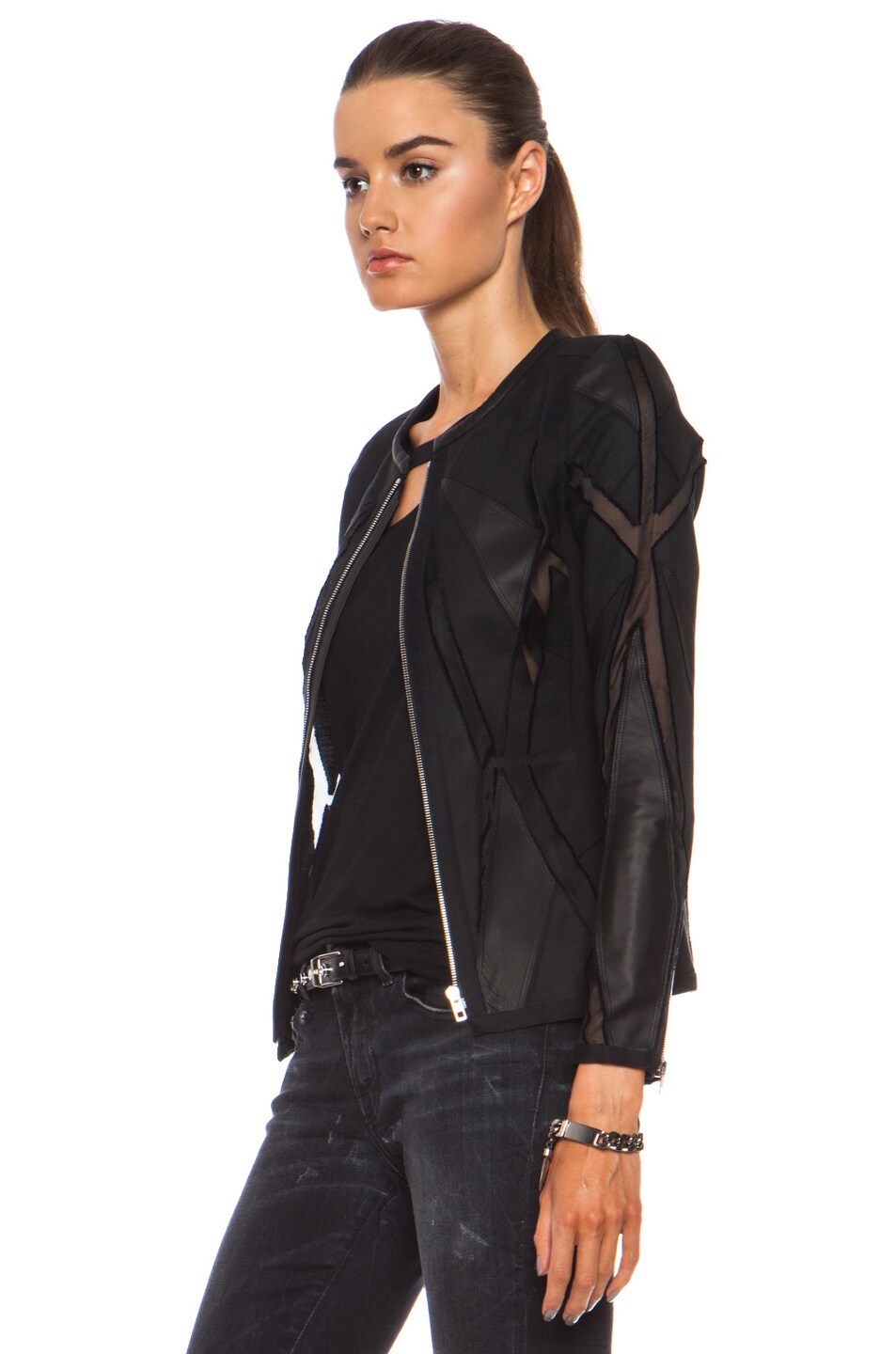 IRO Allegra Cotton Blend Jacket In Black FWRD