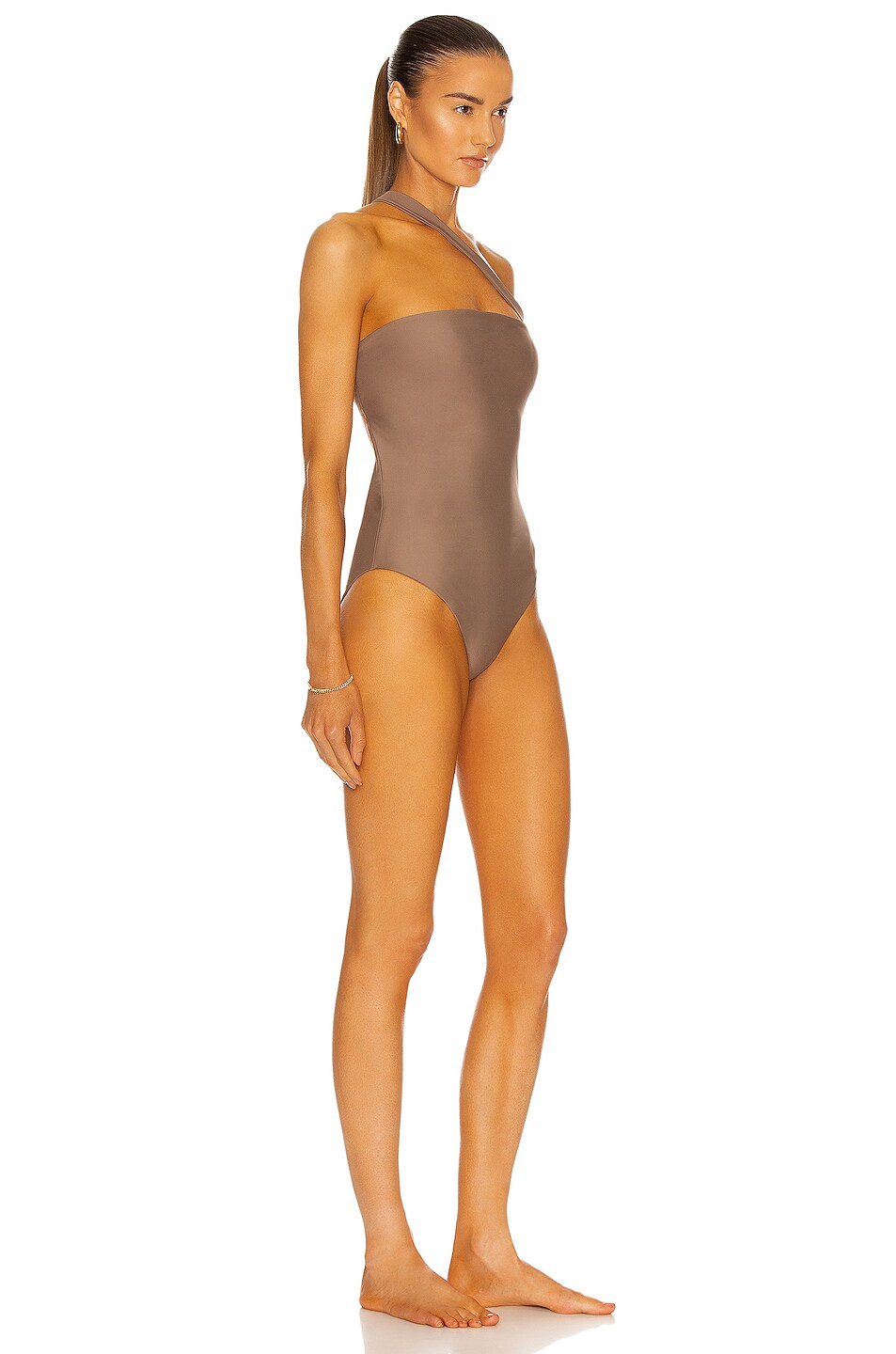 Jade Swim Halo One Piece Swimsuit In Nude Fwrd