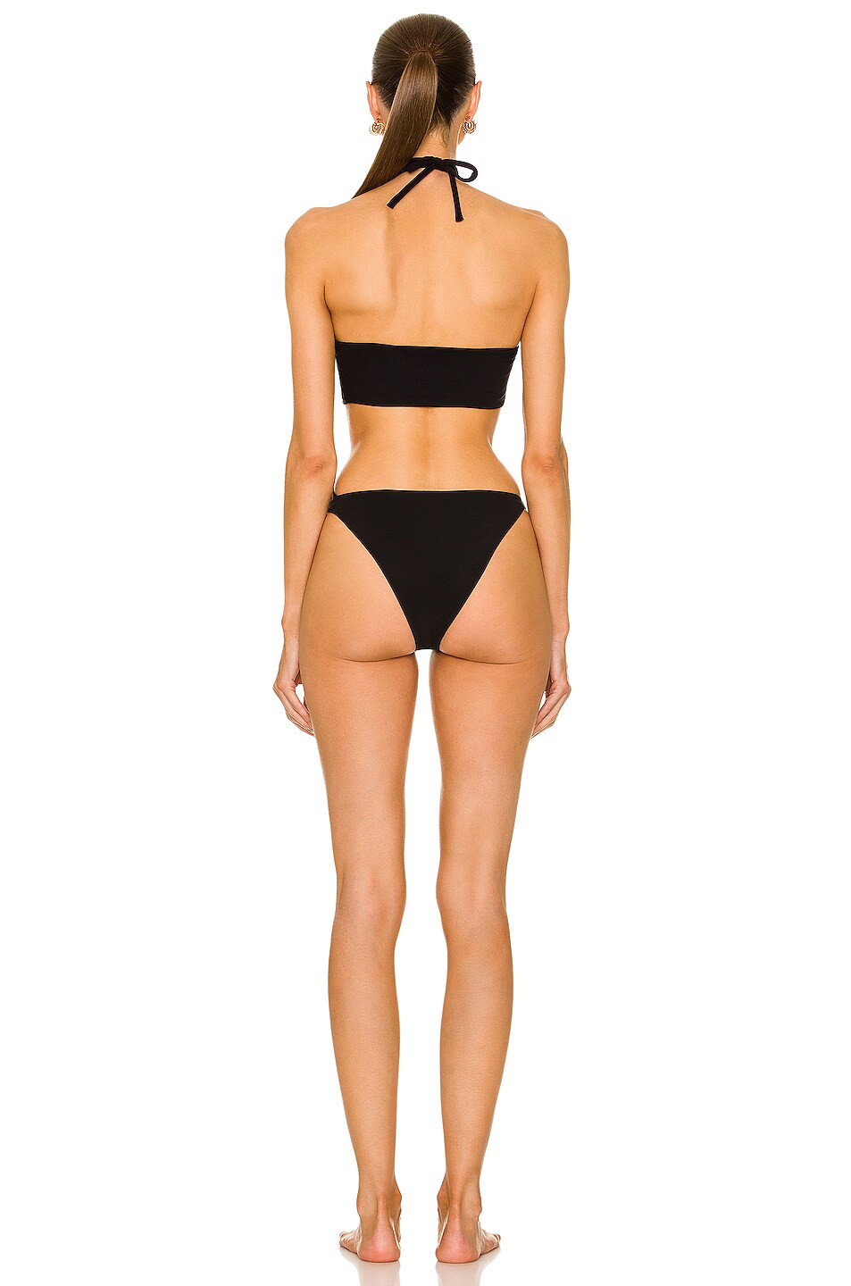 Magda Butrym Asymmetrical Cut Out Swimsuit In Black FWRD