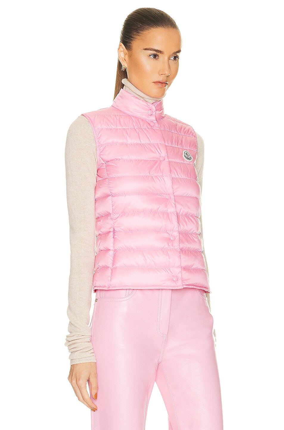 Moncler Liane Vest In Pink Fwrd