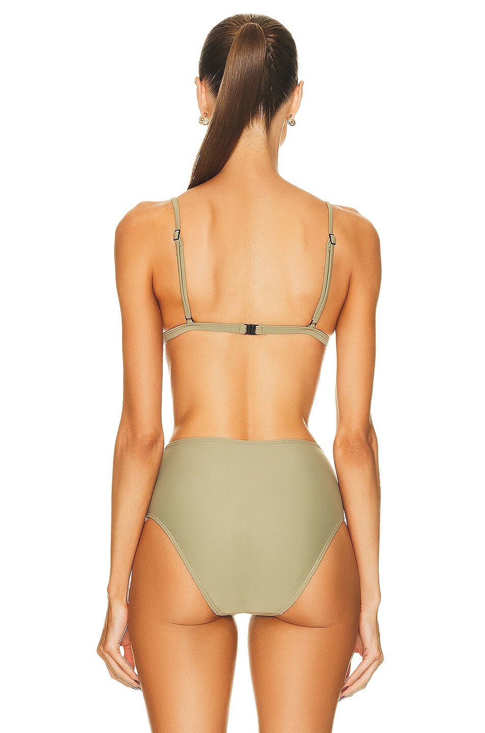 Matteau Petite Triangle Bikini Top In Sage Fwrd