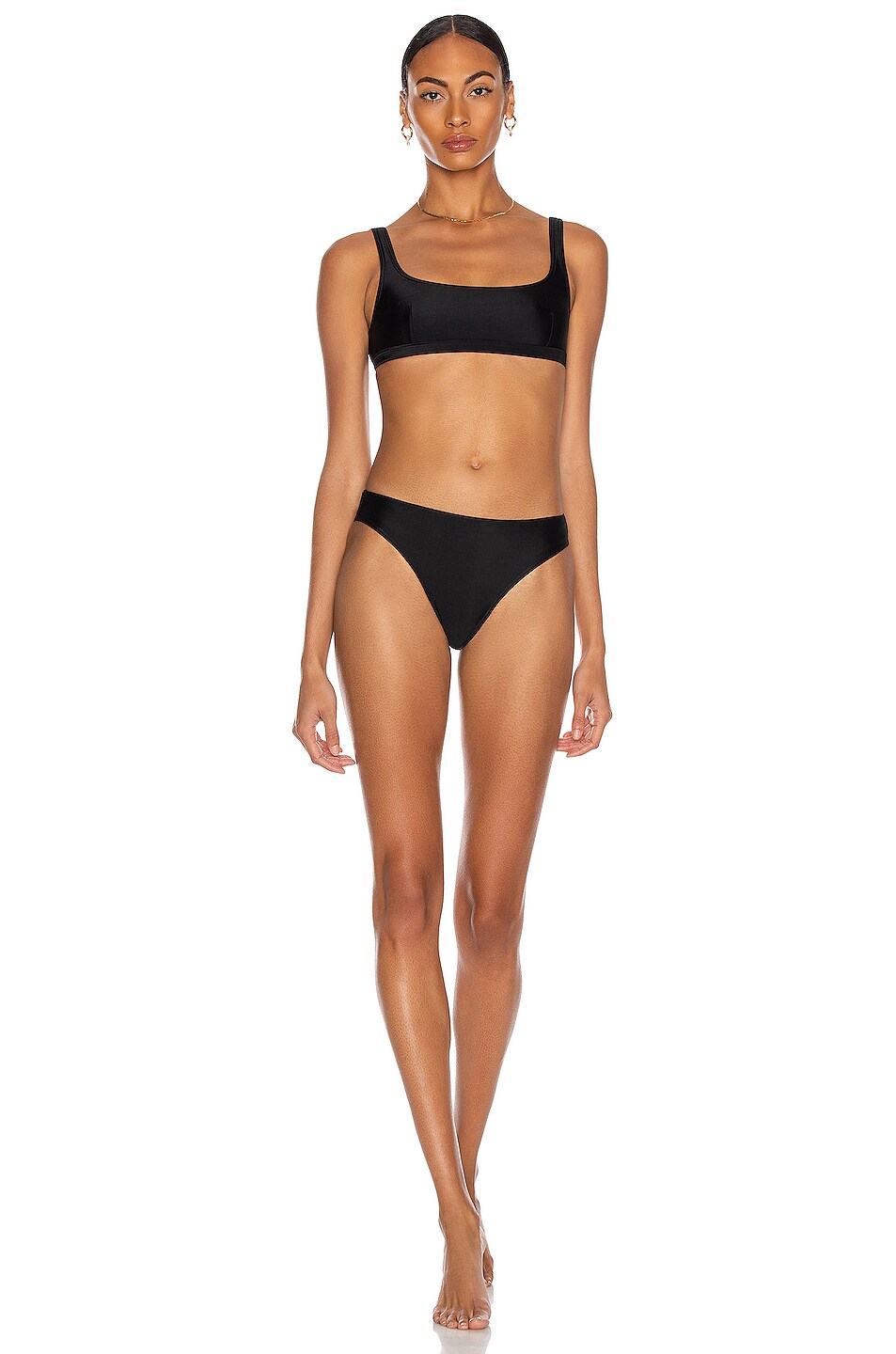 Matteau Nineties High Bikini Bottom In Black FWRD