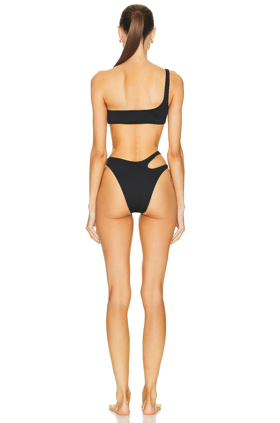 OFF WHITE Cut Out Bikini Set In Black White FWRD