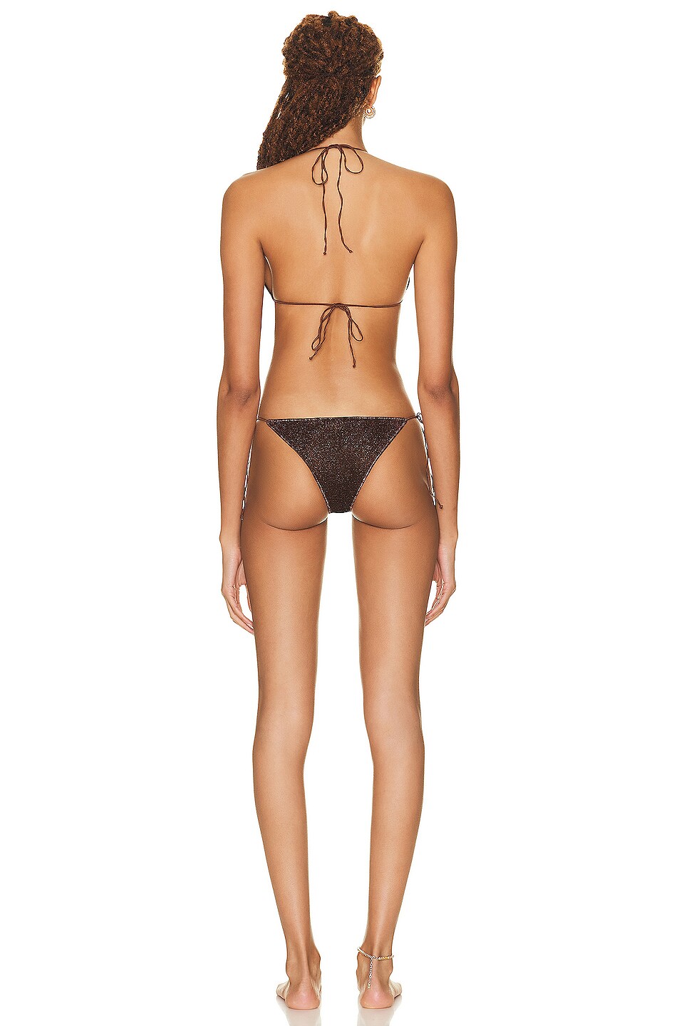 Oseree Lumiere Two Piece Bikini Set In Chocolate FWRD