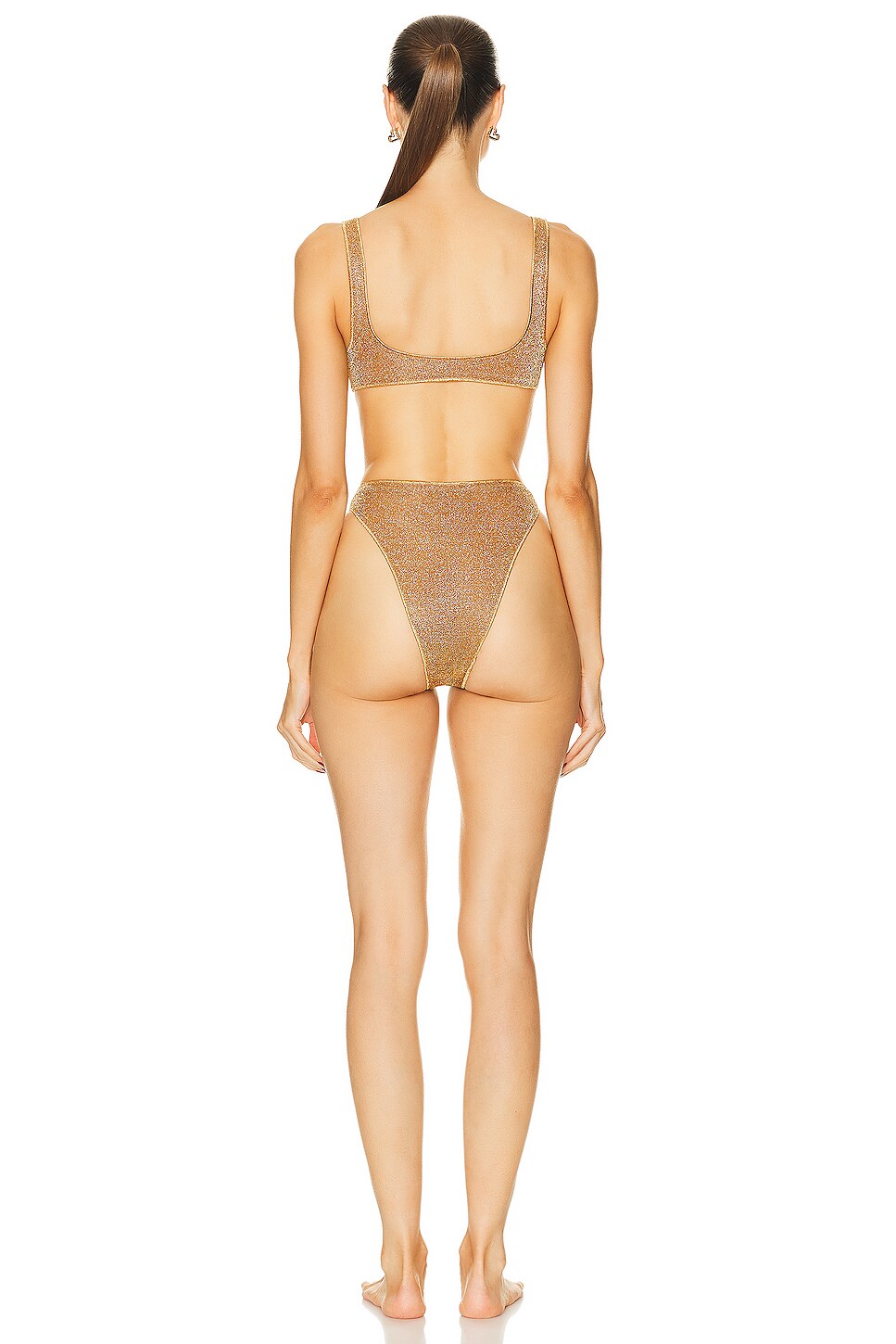 Oseree Lumi Re Sporty S Bikini Set In Toffee Fwrd