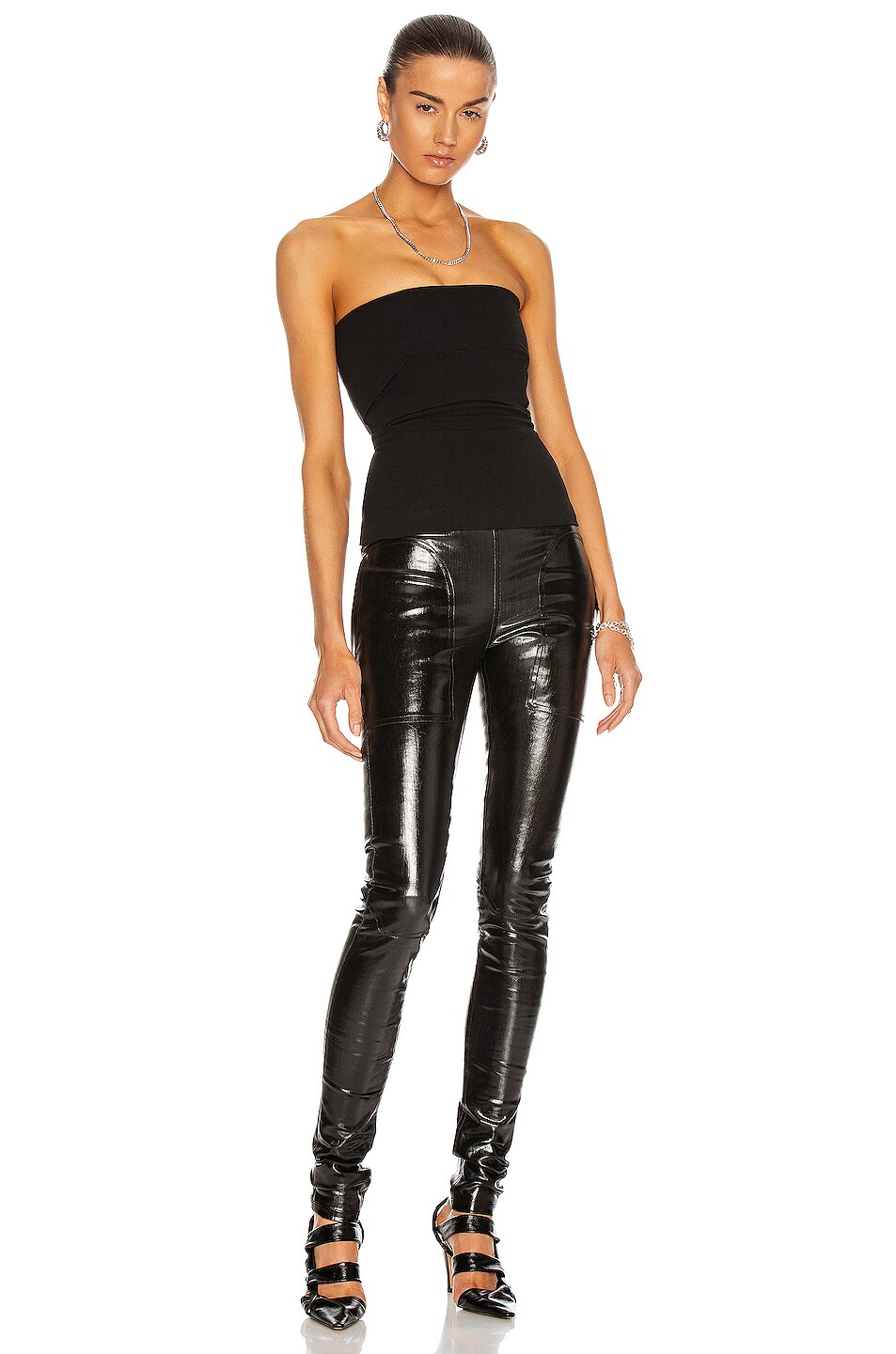 Rick Owens Bustier Top In Black Fwrd