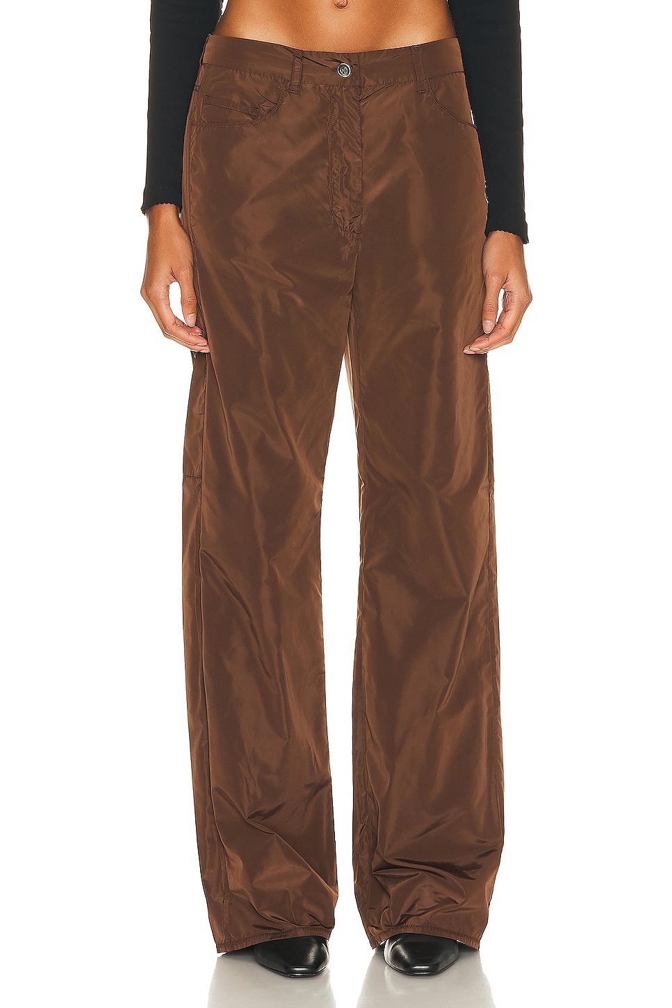 Saks Potts Grey Pant In Chestnut FWRD