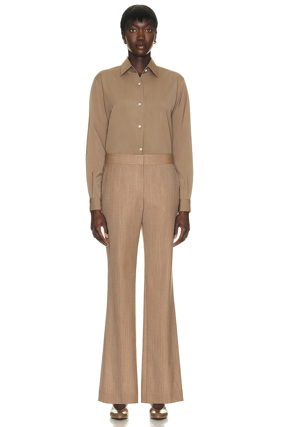 The Row Baer Pant In Beige Melange Fwrd