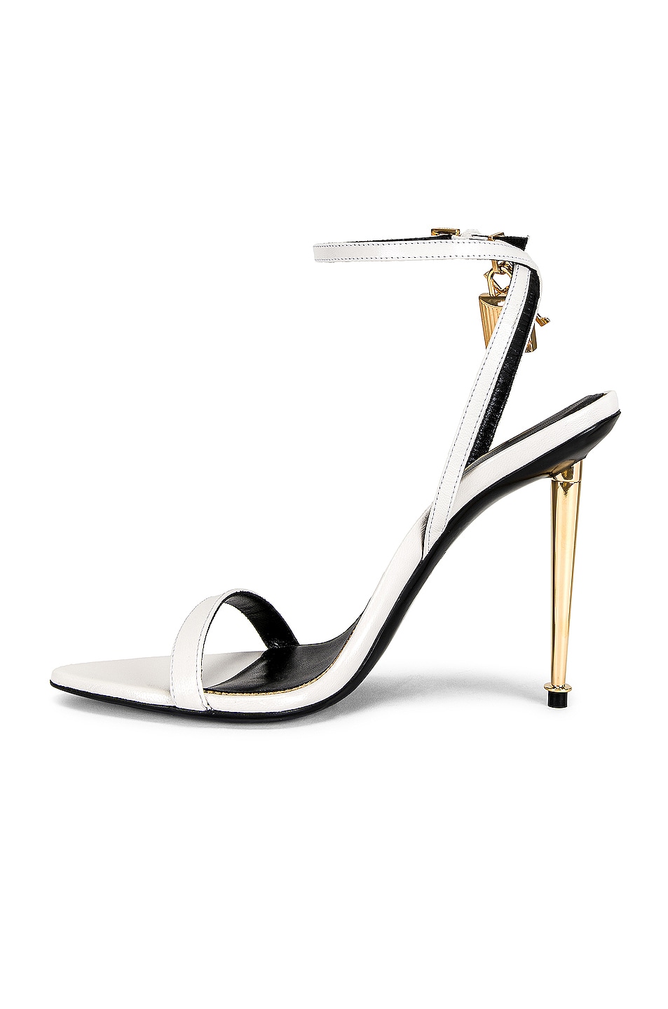 Tom Ford Naked Padlock Sandal In Chalk Fwrd