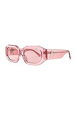 The Attico Blake Sunglasses In Pink In Pink Fwrd