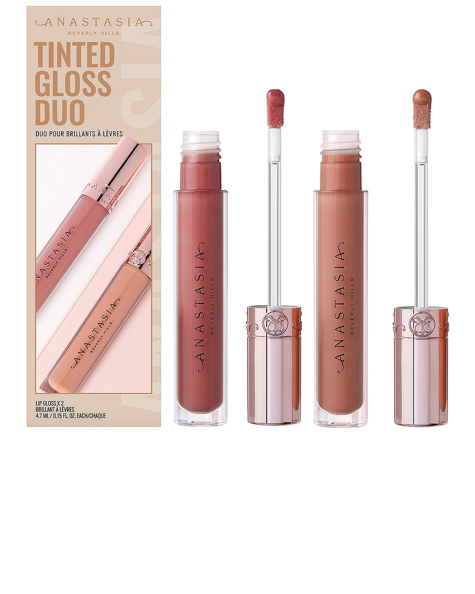 Image 1 of Anastasia Beverly Hills Tinted Lip Gloss Duo in Caramel & Tan Rose