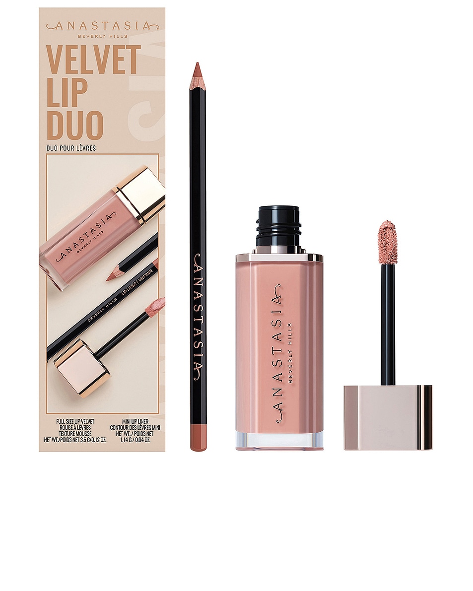Image 1 of Anastasia Beverly Hills Velour Lip Duo in Pure Hollywood & Deep Taupe