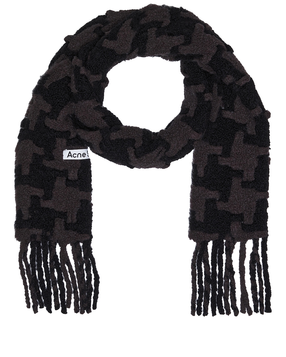 Image 1 of Acne Studios Scarf in Black & Grey