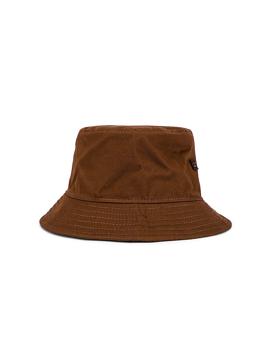 Image 1 of Acne Studios Bucket Hat in Cinnamon Brown