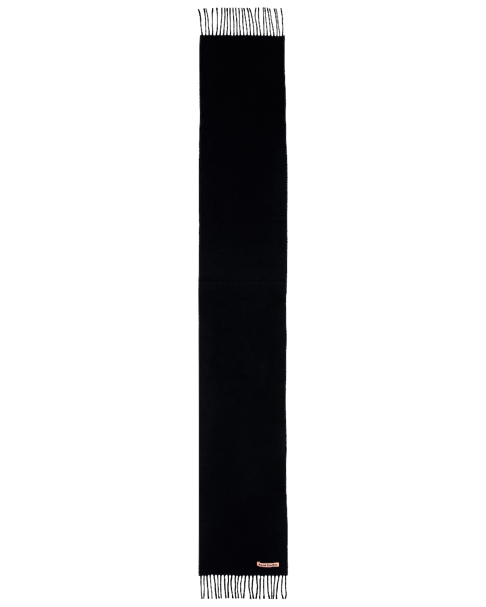 Image 1 of Acne Studios Canada Skinny Scarf in Black