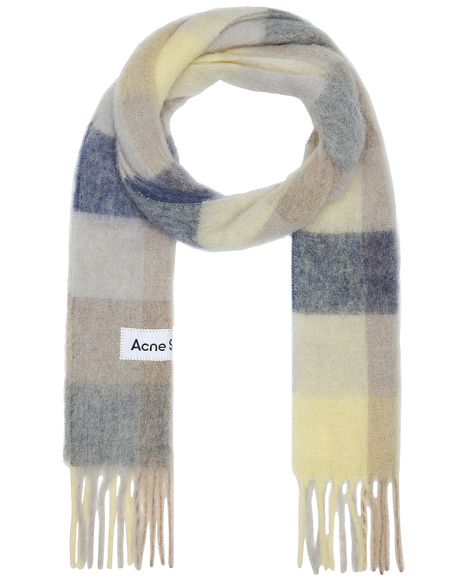 Image 1 of Acne Studios Heavy Scarf in Vanilla, Beige, & Lavender