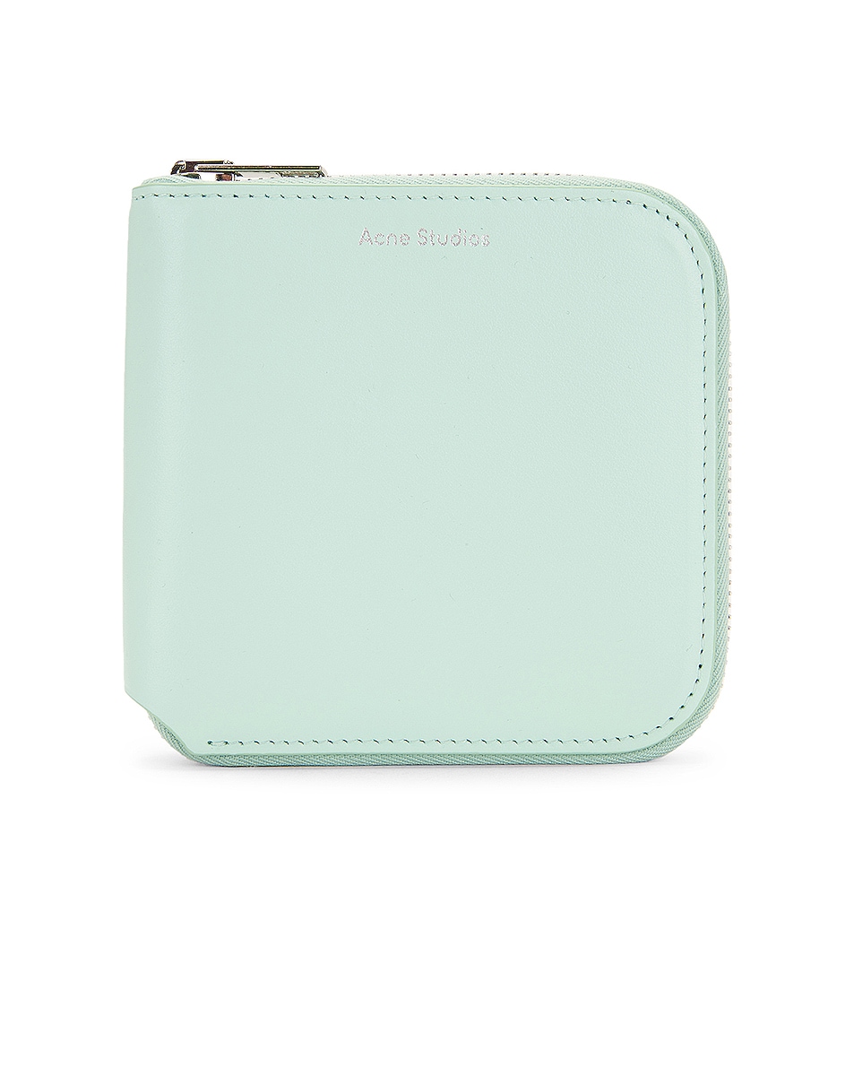 Image 1 of Acne Studios Leather Card Holder in Pastel Green