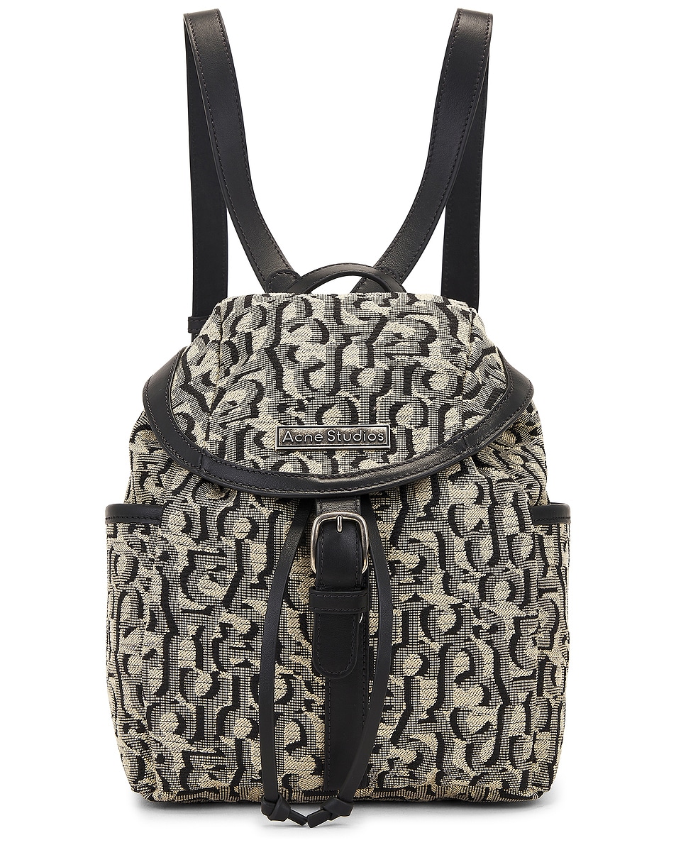 Image 1 of Acne Studios Backpack in Beige & Black