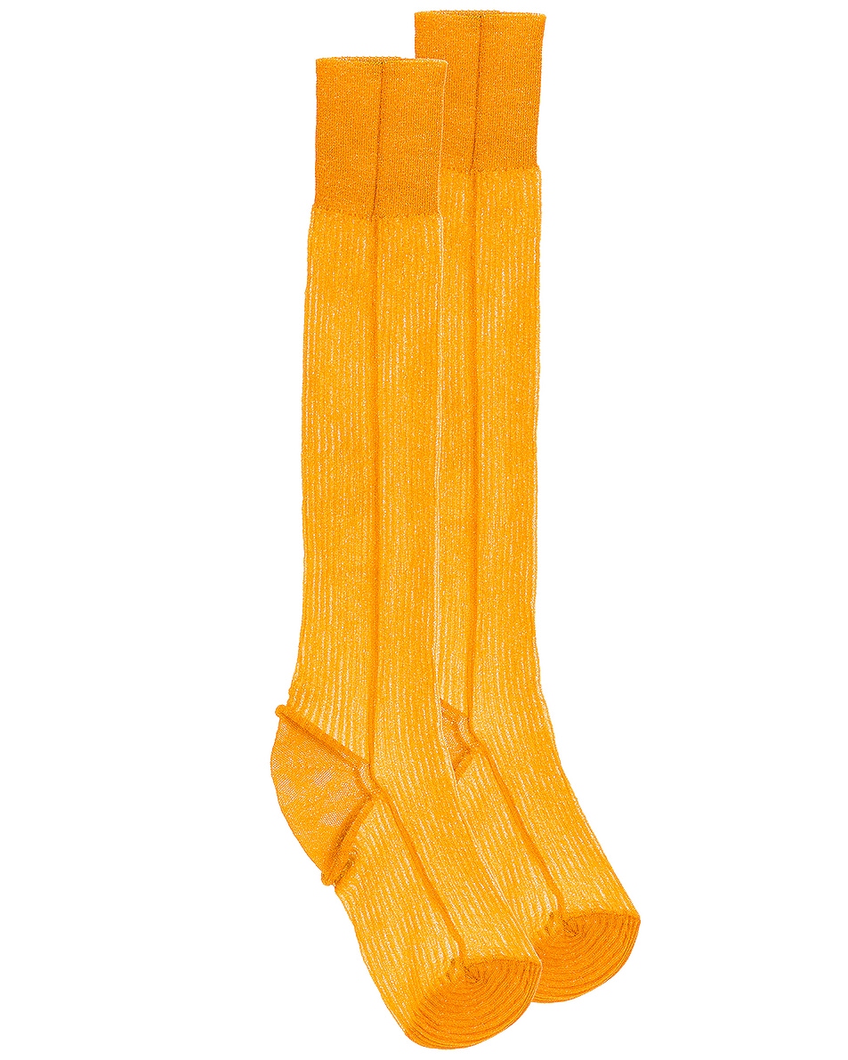 Image 1 of Acne Studios Socks in Apricot Orange