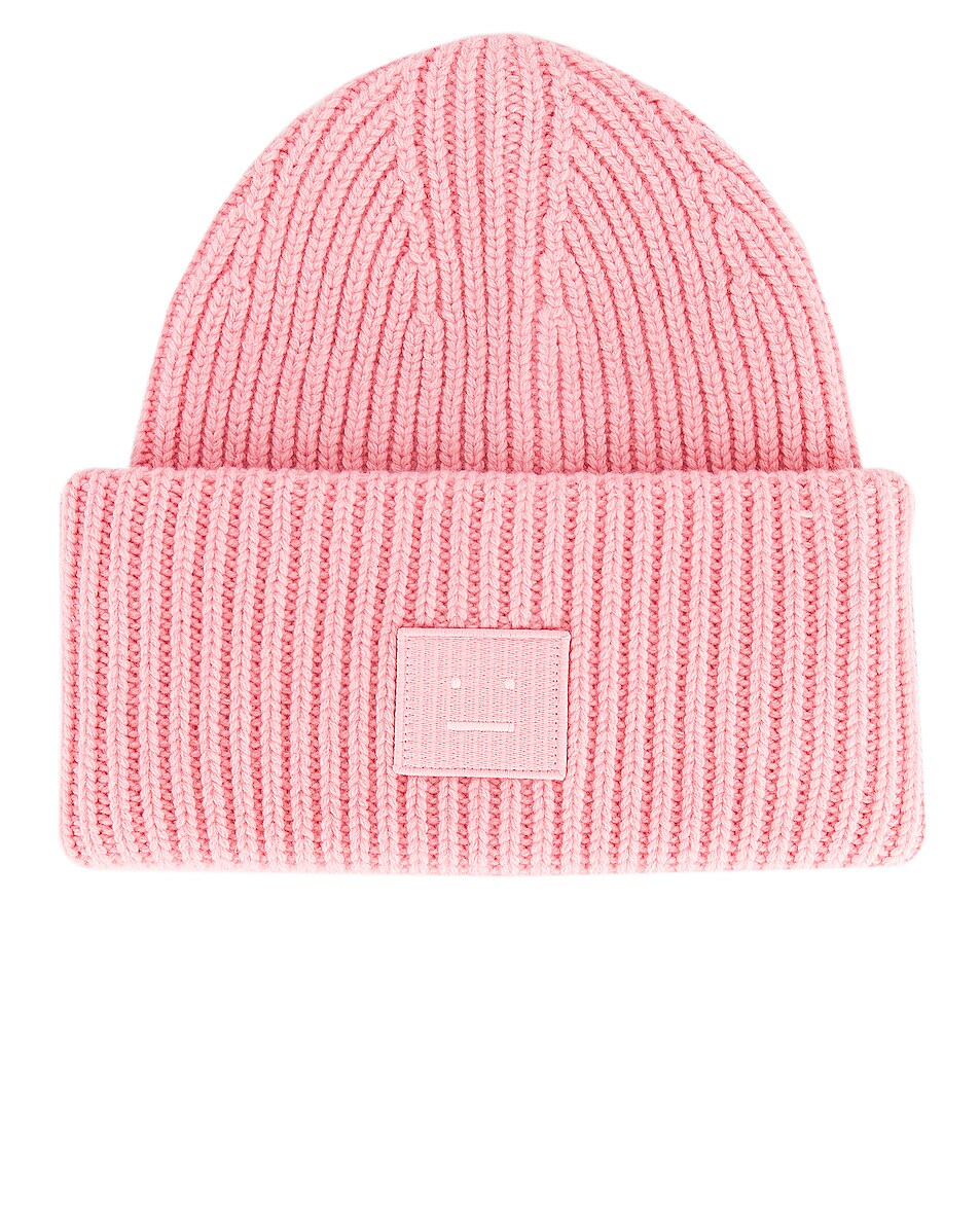 Image 1 of Acne Studios Pansy Face Beanie in Blush Pink