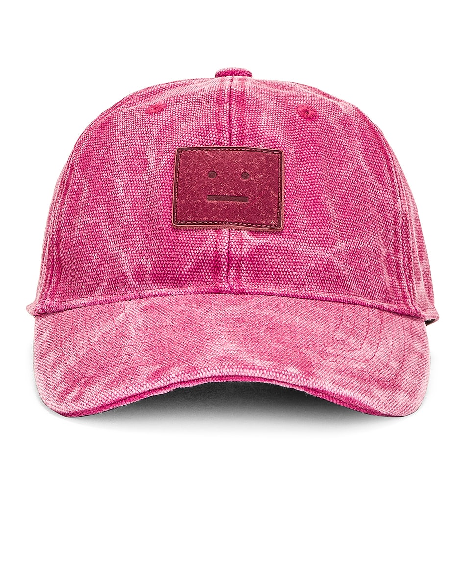 Image 1 of Acne Studios Baseball Hat in Fuchsia Pink