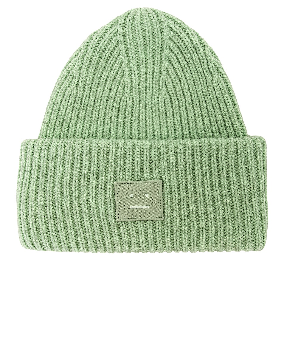 Image 1 of Acne Studios Face Beanie in Spring Green