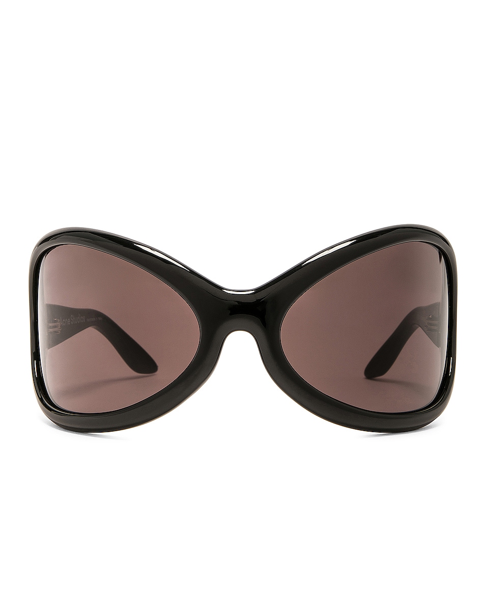 Image 1 of Acne Studios Large Sunglasses in Black & Black