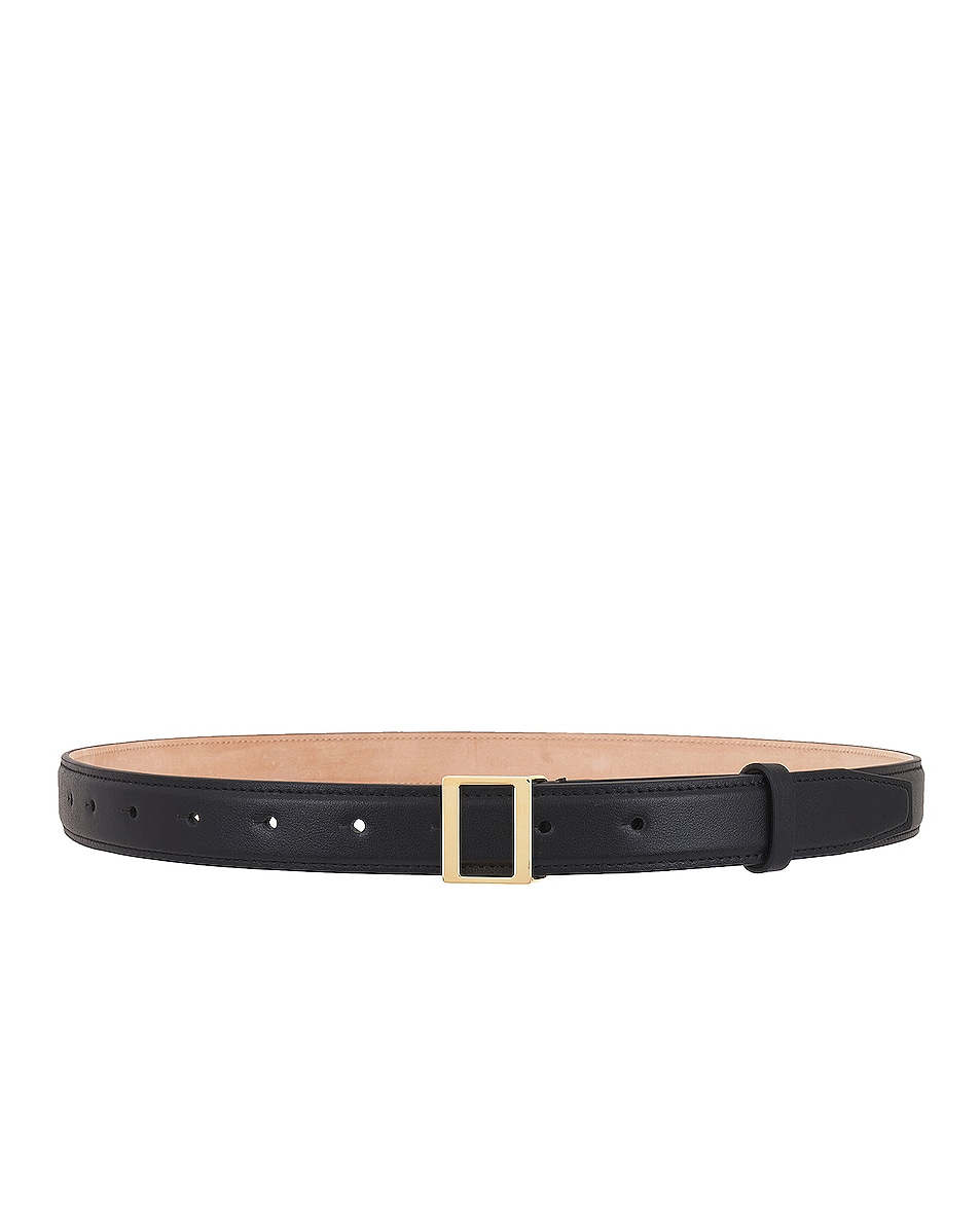 Image 1 of Acne Studios Leather Belt in Black & Gold
