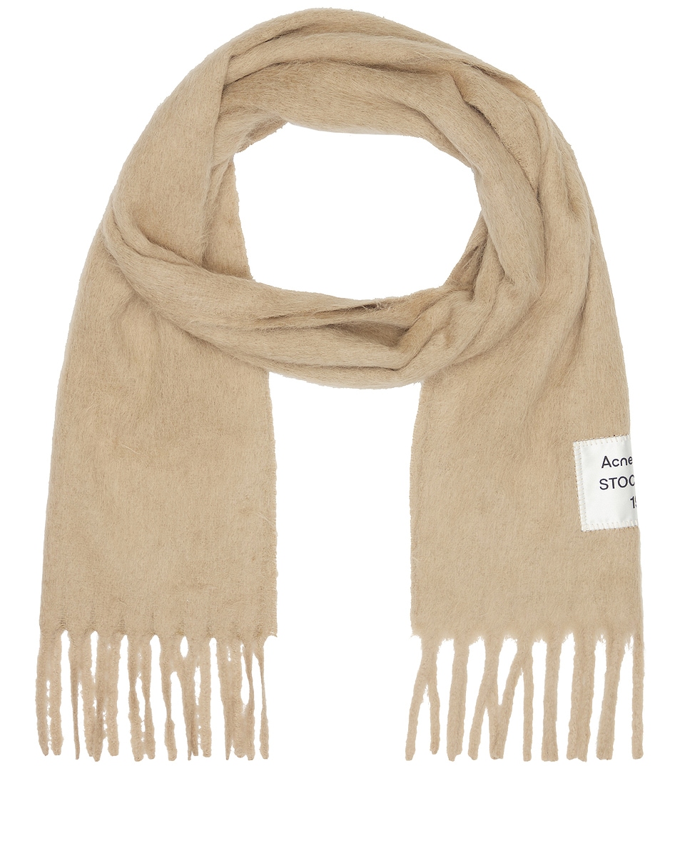 Image 1 of Acne Studios Viper Scarf in Camel Beige