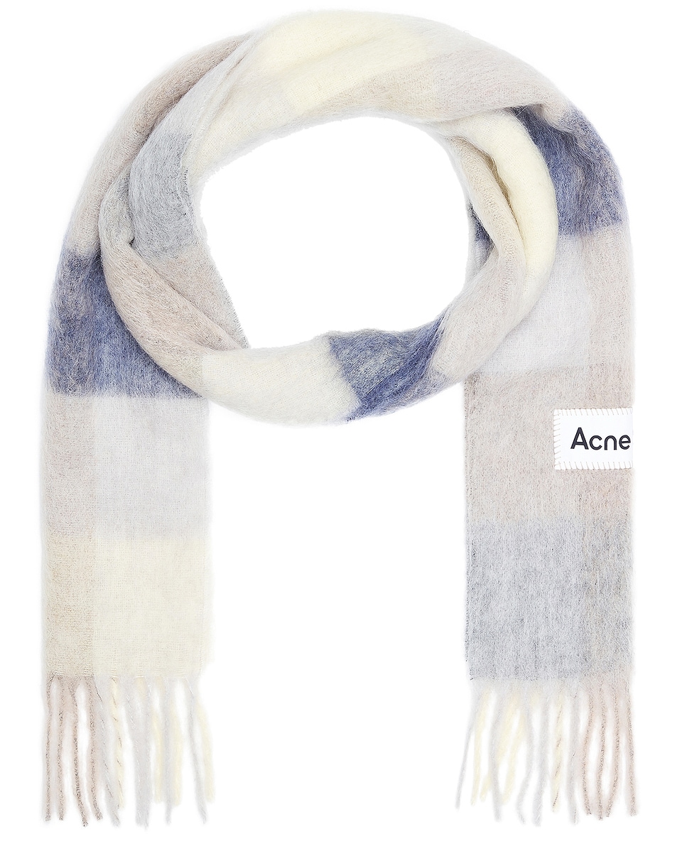 Image 1 of Acne Studios Vally Scarf in Vanilla, Beige, & Lavender