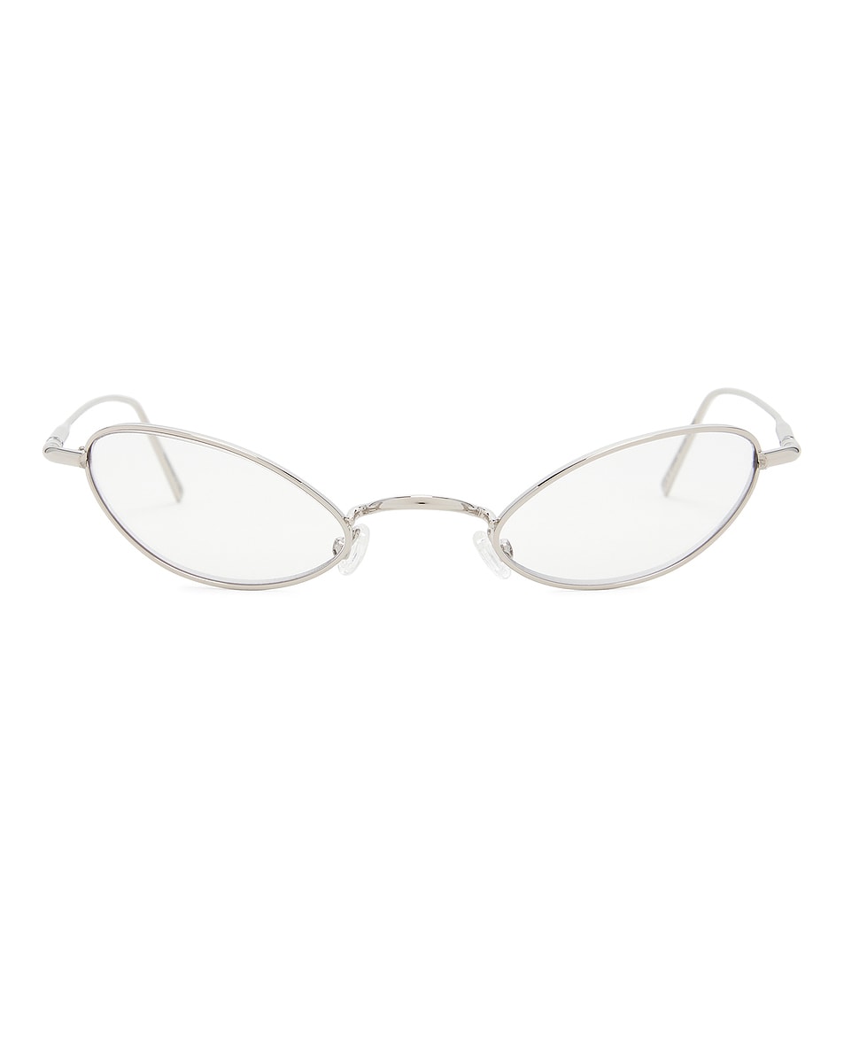 Image 1 of Acne Studios Apool Eyeglasses in Transparent & Silver