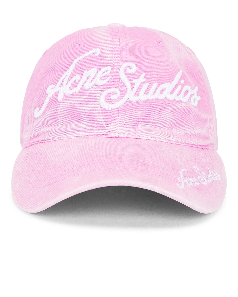 Image 1 of Acne Studios Baseball Hat in Bubble Pink