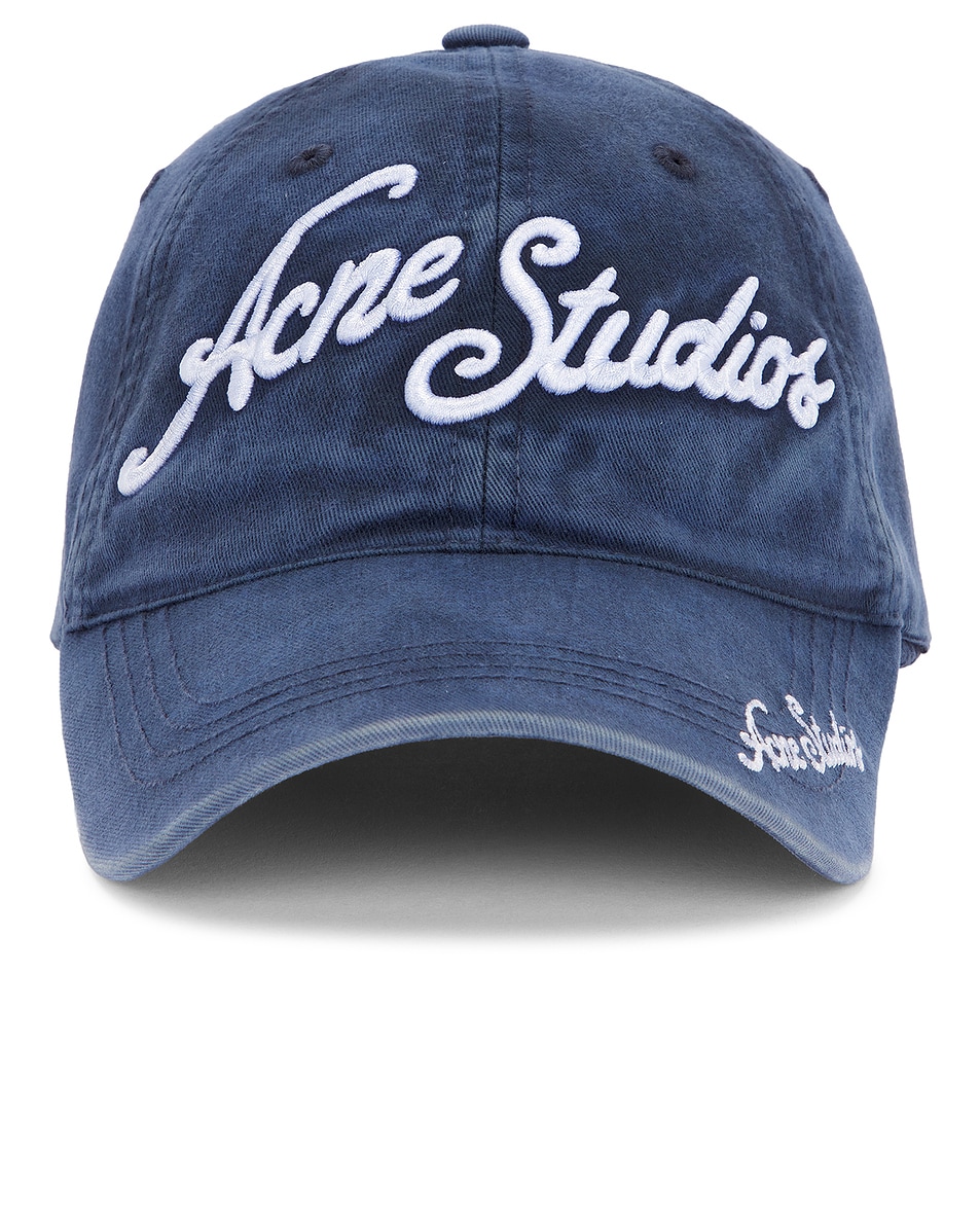 Image 1 of Acne Studios Baseball Hat in Deep Blue