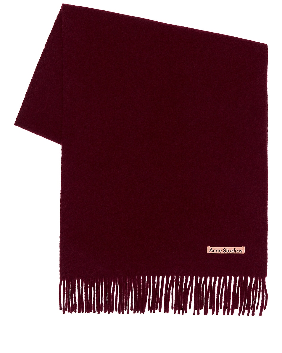 Image 1 of Acne Studios Canada Scarf in Burgundy Melange