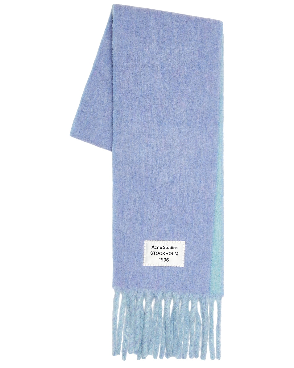 Image 1 of Acne Studios Volly Scarf in Blue & Light Blue